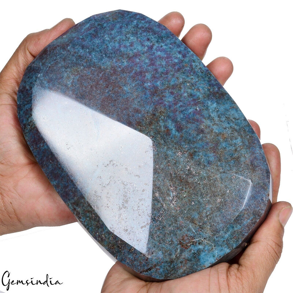 Miniature : 2 Kilo ~ Natural Ruby Kyanite Oval Cut Untreated Large Size Gemstone W Stand