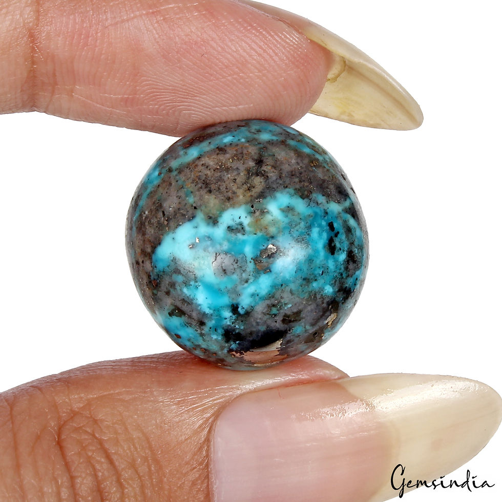 サムネイル： 41.95 Ct Certified Natural Iranian Turquoise Rare Top Quality Untreated Gemstone