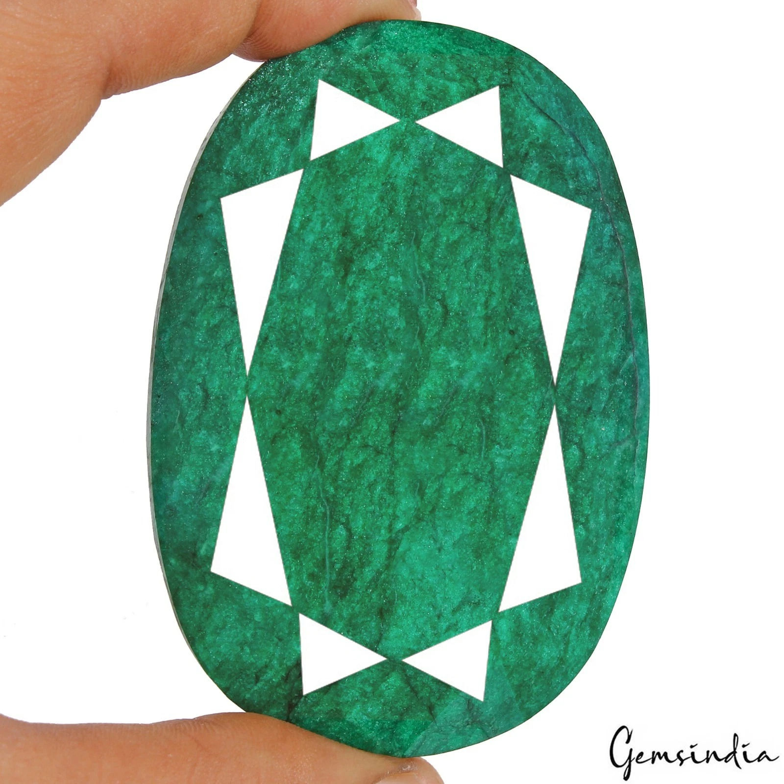 Natural Green Zambian Emerald Oval Cut Faceted Earth Mined 950 Ct Loose Gemstone