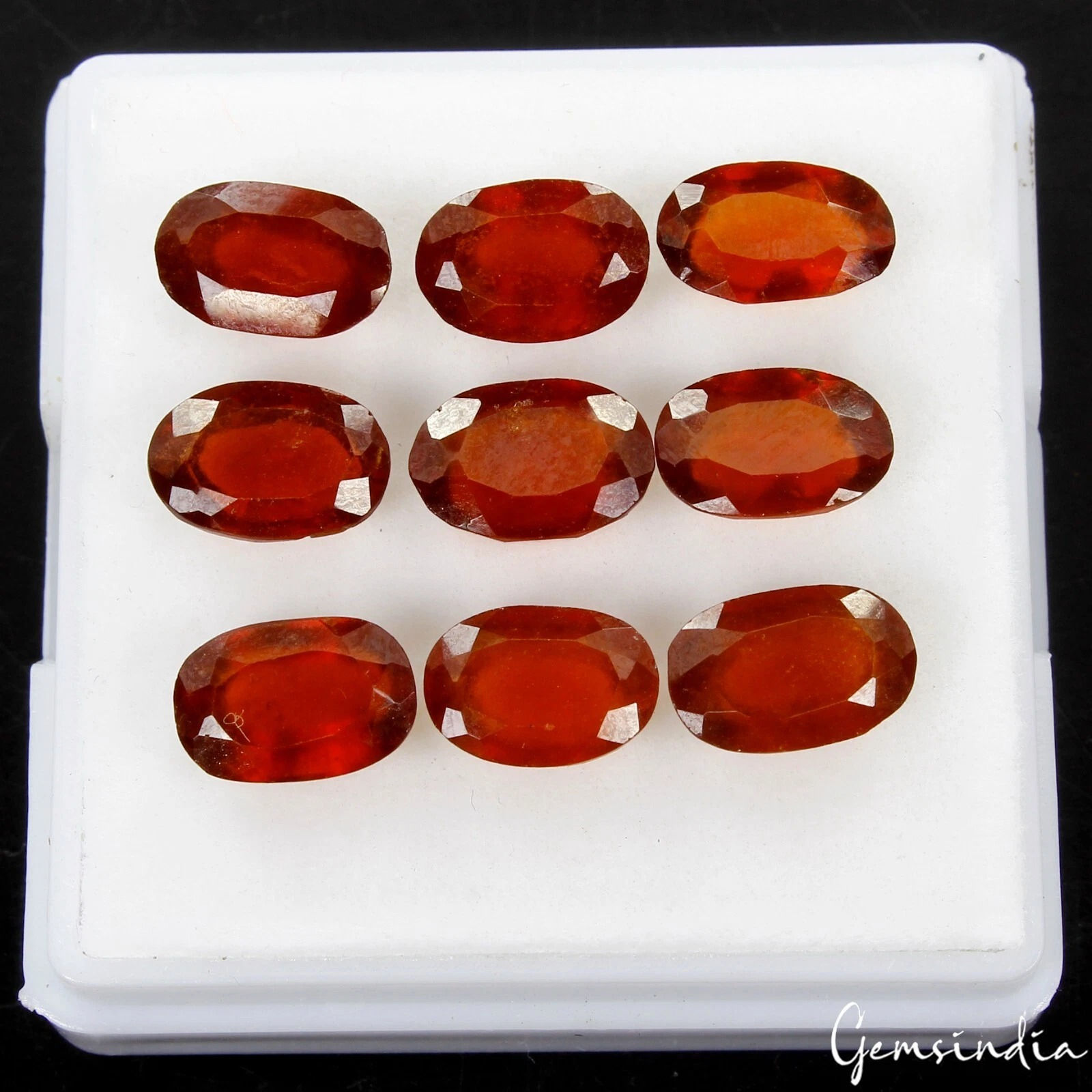 23.30 Cts/9 Pcs Natural Untreated Ceylon Brown Hessonite Garnet Oval 9*6mm Gems