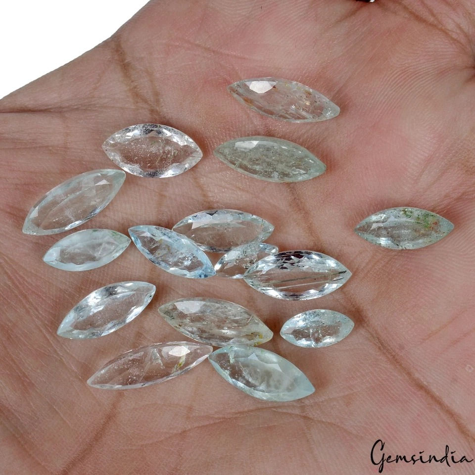 29.90 Ct Natural Untreated Green Blue Aquamarine Marquise Cut Loose Jewelry Gems