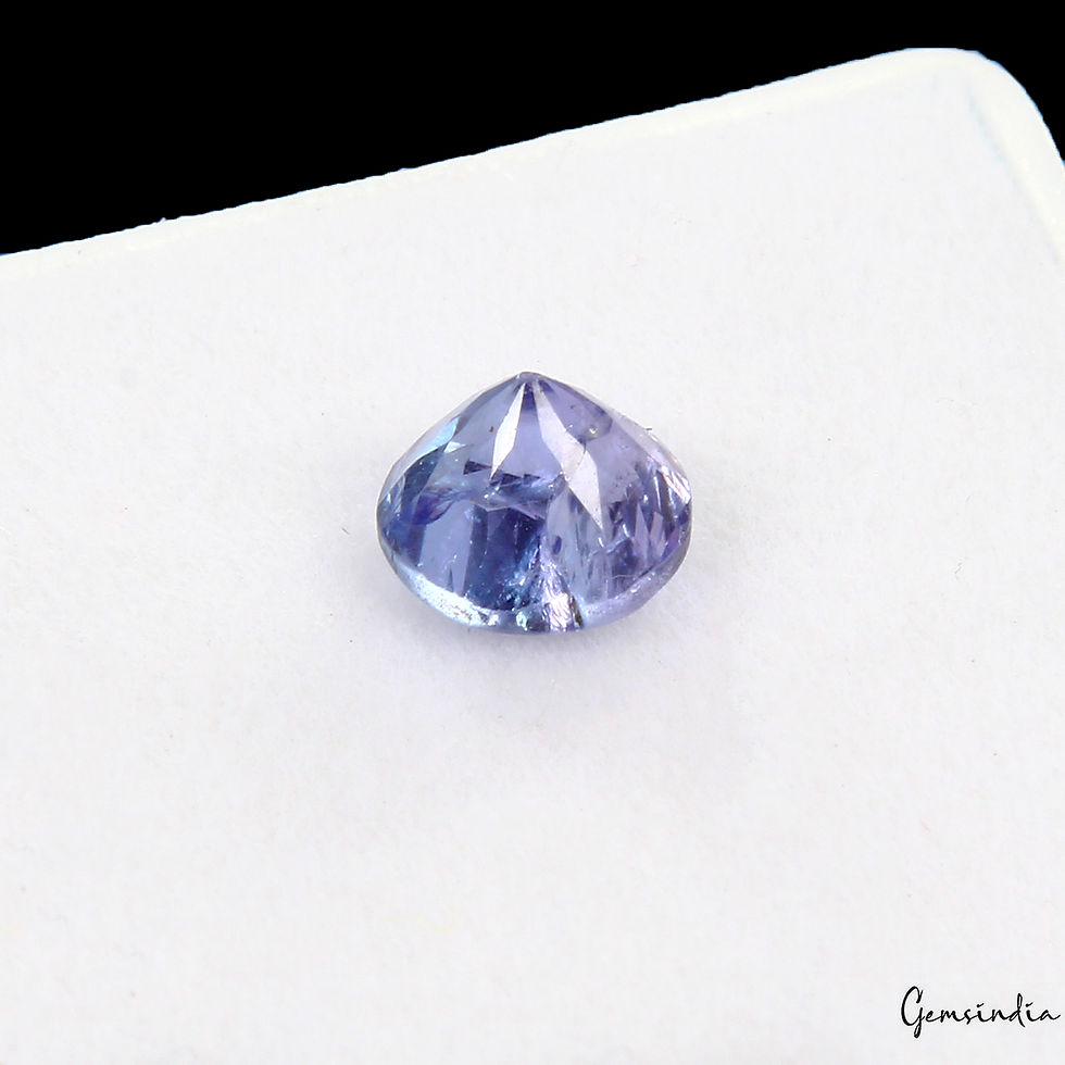 Miniatura: Certified 1.00 Ct Natural Tanzanite Violet Blue Round Cut 6mm Loose Gemstone