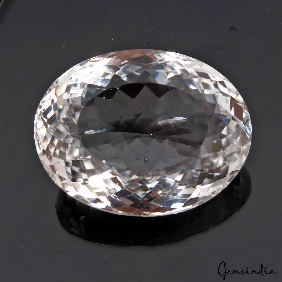 Thumbnail: Free Certified 72.70 Cts Natural Untreated White Quartz Crystal Oval Cut AAA Gem
