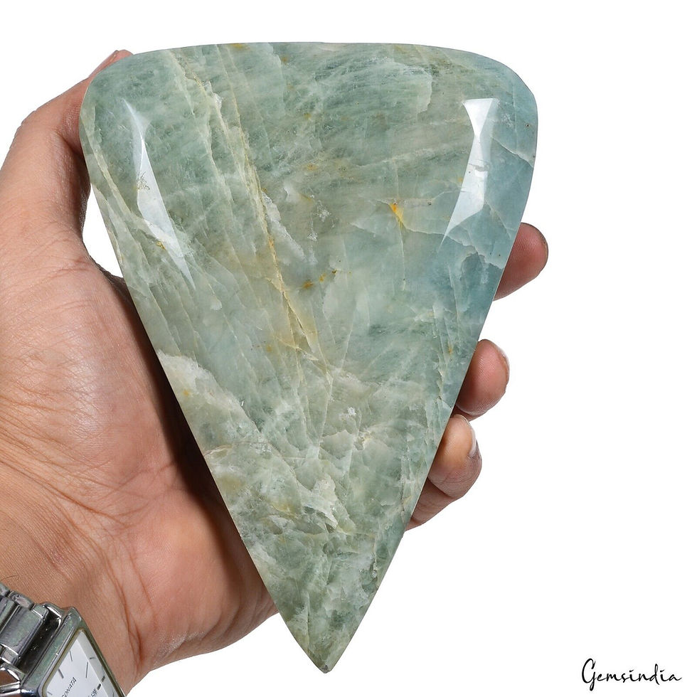 Miniatura: 5470 Ct Natural Aquamarine Beryl Large Pear Cut Untreated Rare Gemstone w/ Stand