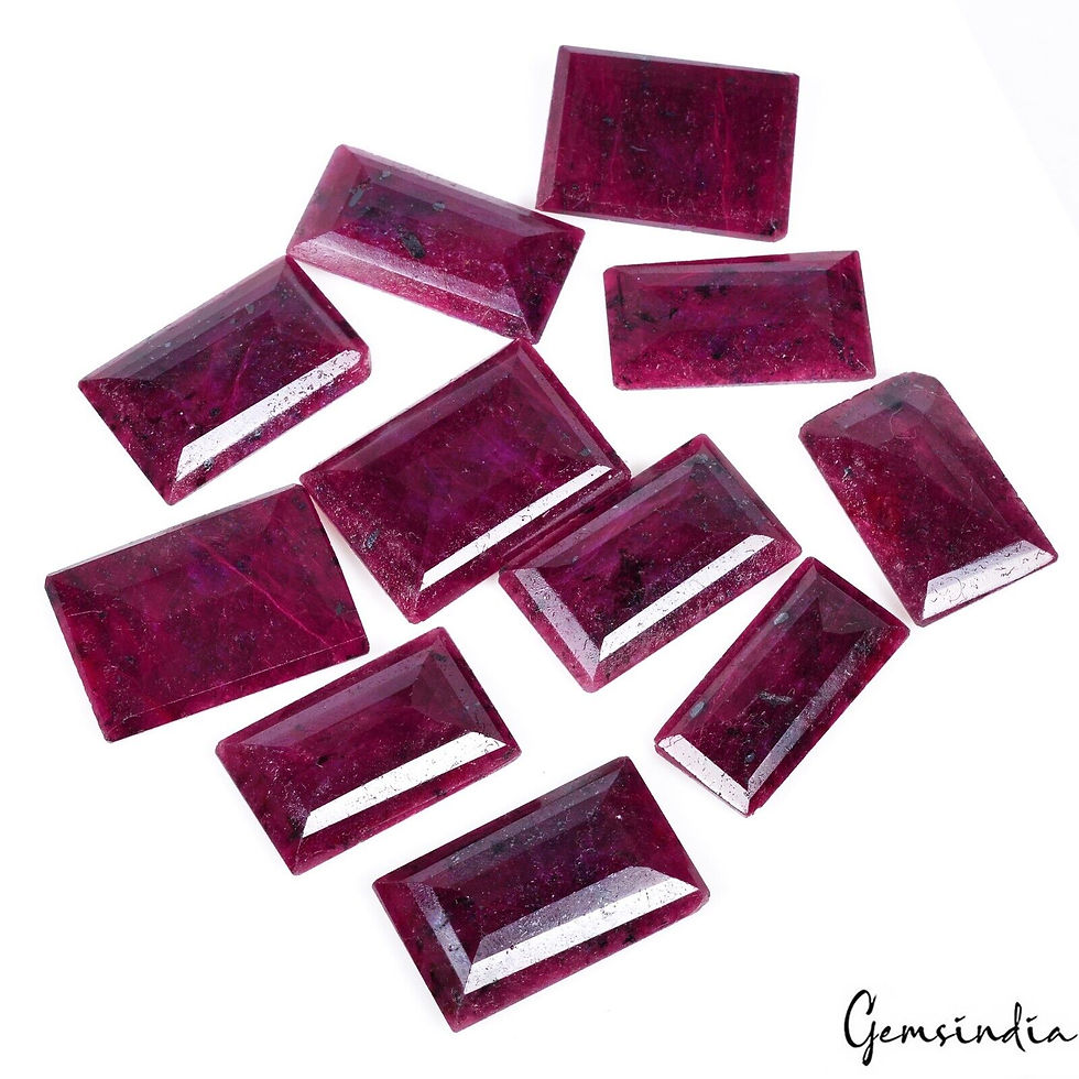 Miniature : 460 Ct/11 Pcs Natural Red Ruby Baguette Cut Loose Wholesale Gems Lot For Jewelry
