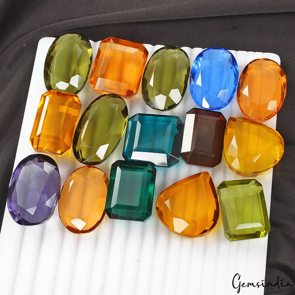 1300 Cts Hydro Multi Color Mix Cut Loose 28mm-39mm Gemstones for Jewelry ~15 Pcs