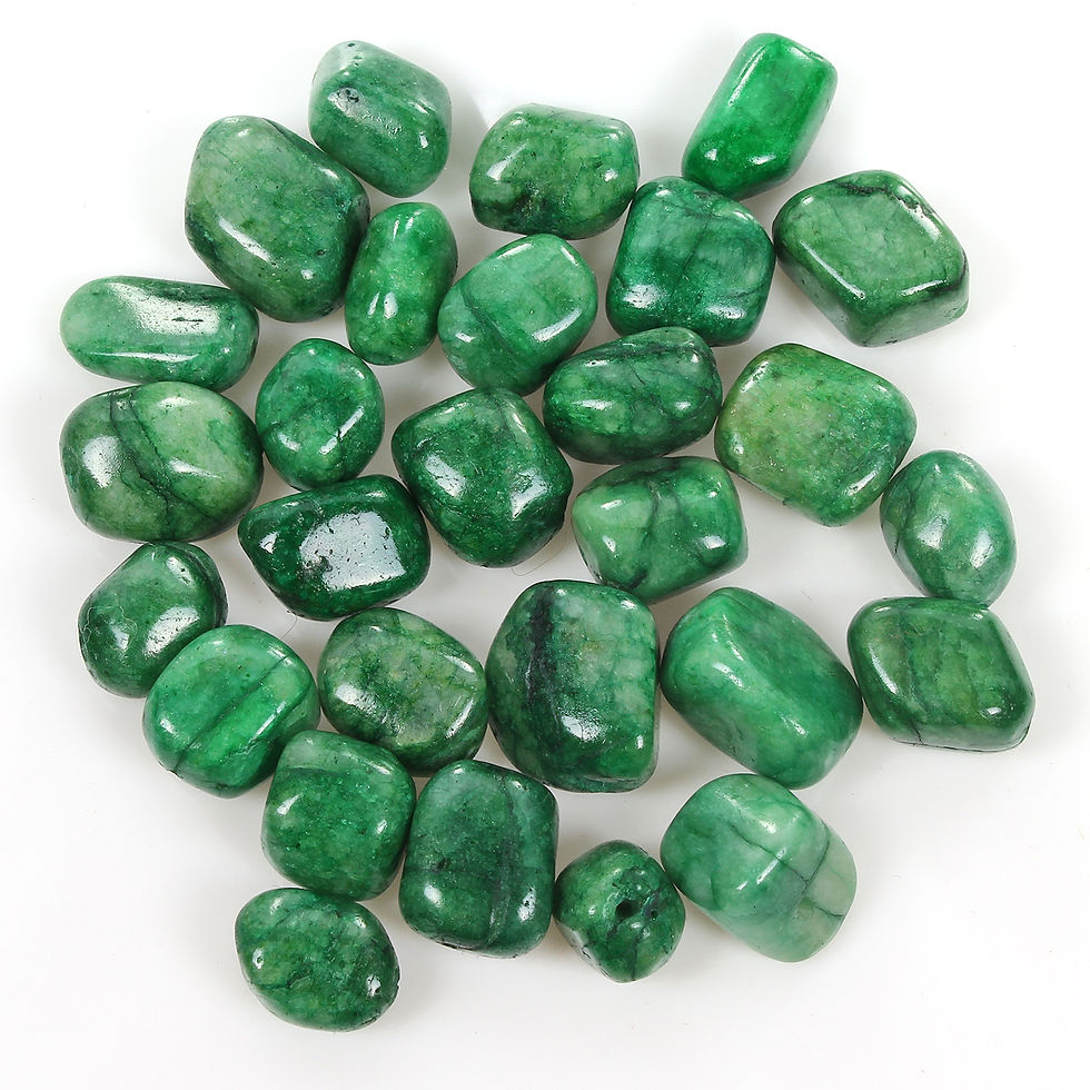 Thumbnail: 440 Ct/28 Pcs Natural Brazilian Green Emerald Nuggets Shape Drilled Bead Gems