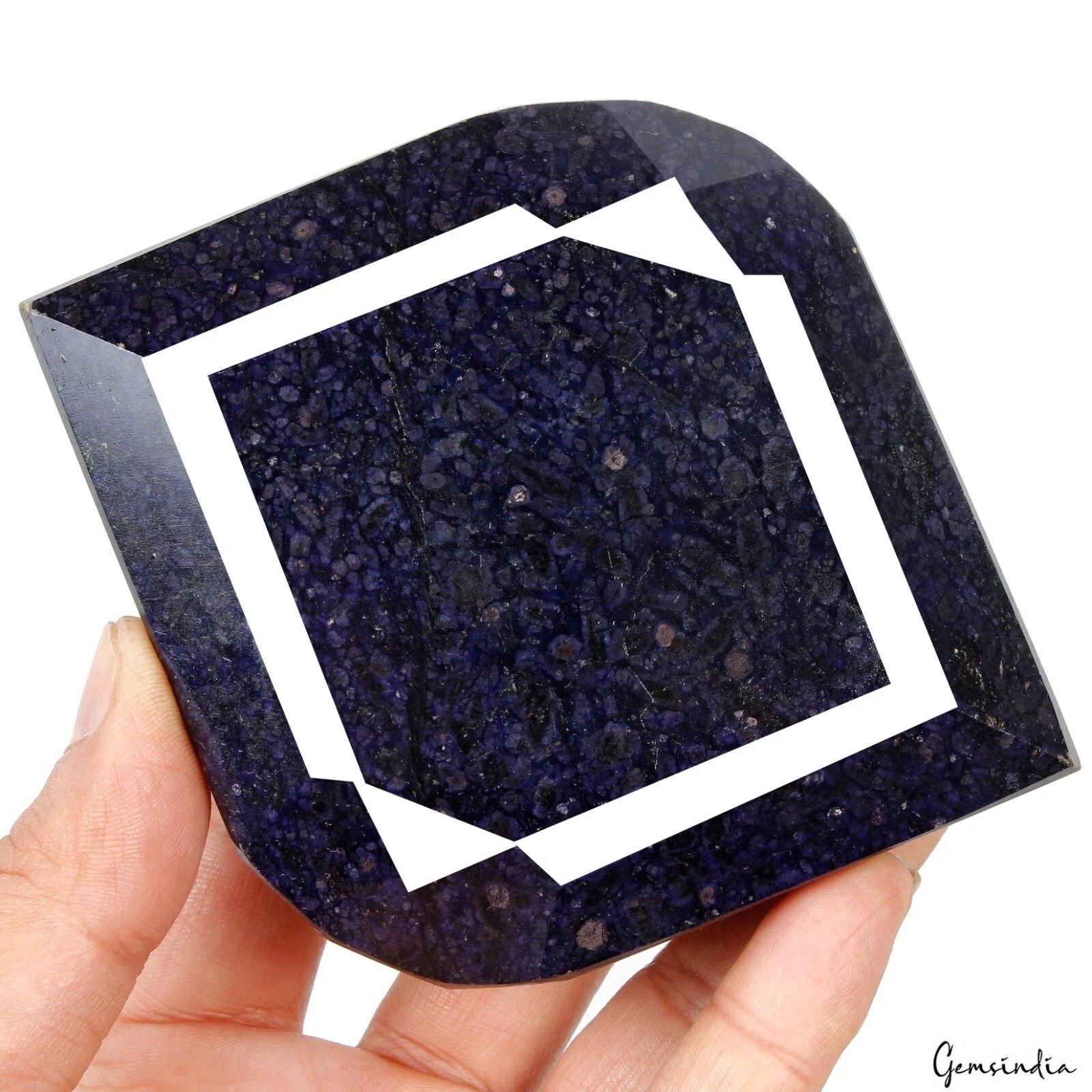 3520 Cts Natural African Dark Blue Sapphire Fancy Cut Huge Earth Mined Loose Gem