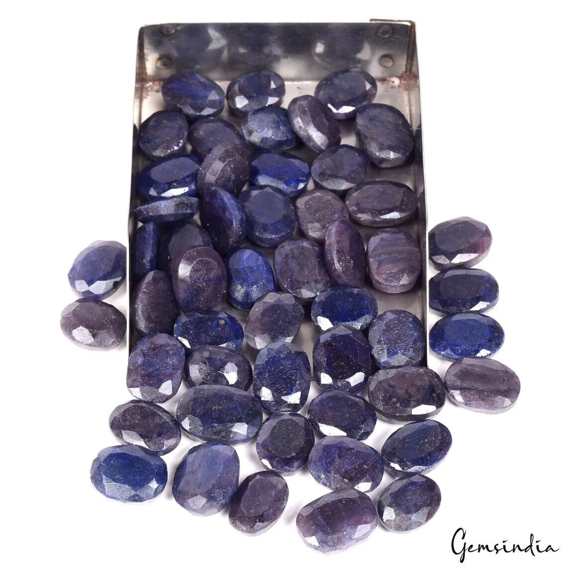 1000 Ct Natural Blue Sapphire Oval Cut Faceted Wholesale Loose Gems Lot 51 Pcs