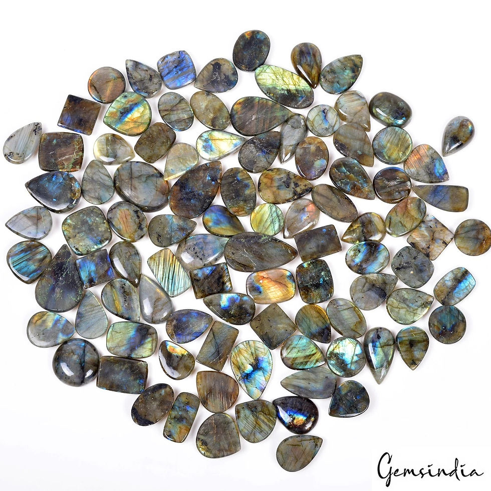 Miniatura: 3050Ct Natural Multi Labradorite Mix Shape Cabochon Loose Gemstone Wholesale Lot