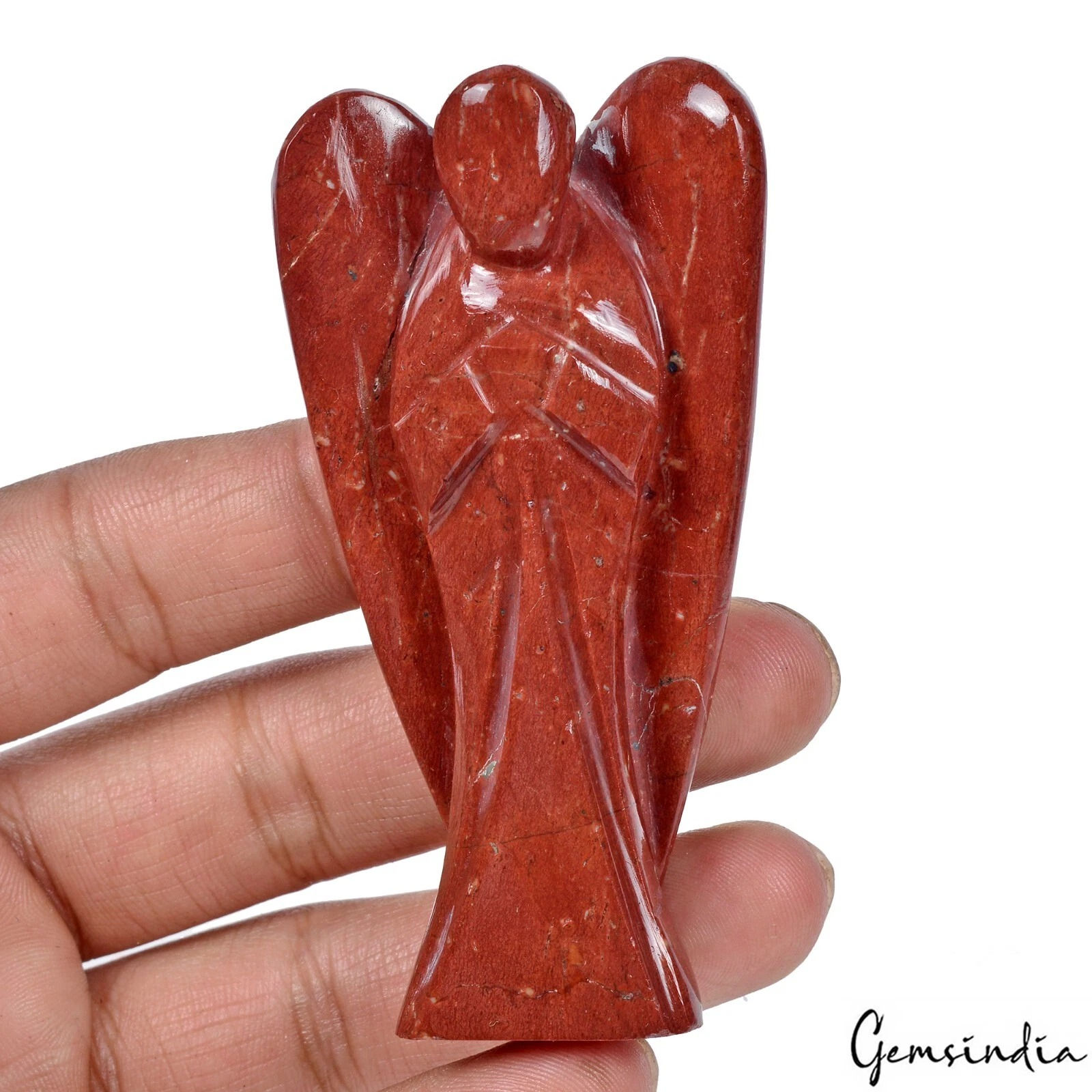 Natural Red Jasper Healing Crystal Hand Carved Figurine 320 Cts Loose Gemstone
