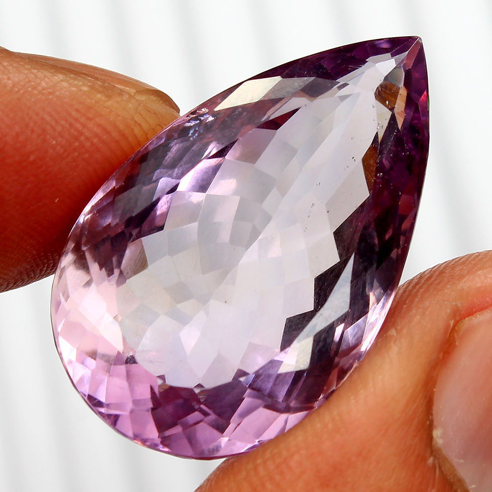 Certified 37.30 Ct Natural Purple Amethyst Pear Cabochon Unheated Loose Gemstone