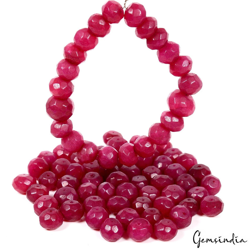 Thumbnail: 1000Ct Earth Mined Genuine Round Cut Red Quartz Loose Beads For DIY Jewelry 80Pc