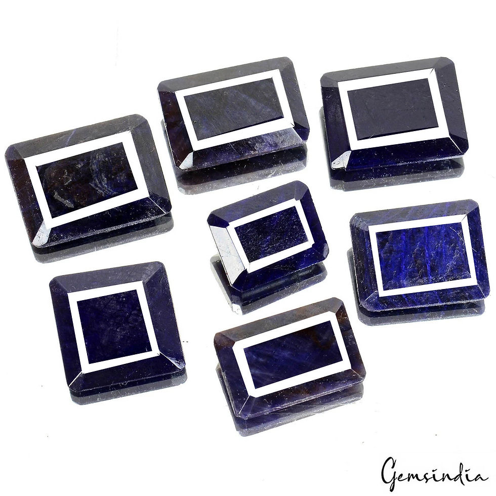 Certified 230 Cts/7 Pcs Natural Dark Blue Octagon Cut Loose Gems Lot For Jewelry