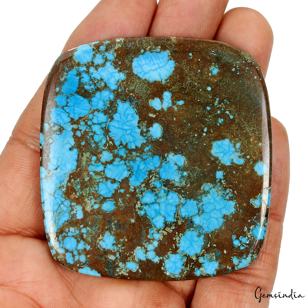 Spiderweb Blue Turquoise Cushion Cab Arizona 233.10 Ct Museum Size Gems From U.S