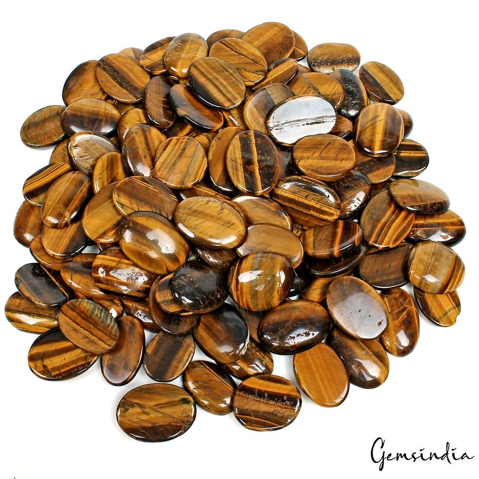1 Kilo Natural Tiger Eye 26-38mm Oval Cabochon Loose Gemstones Wholesale Lot