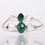 Miniatura: 6.5 Inch Natural Green Emerald Bead Silver Stretchable Designer Women Bracelet