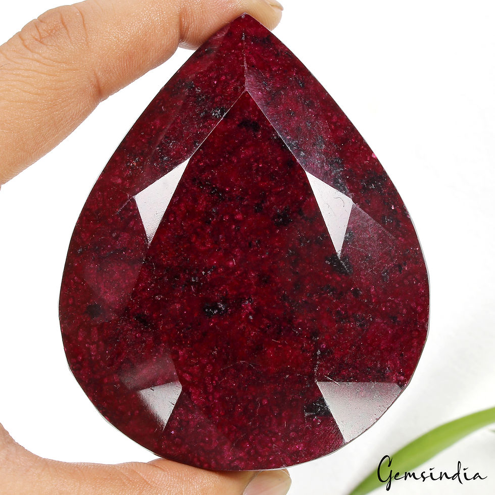 1900 Cts Natural Red Ruby Pear Faceted Cut Madagascar Huge Gemstone 88x71x39mm