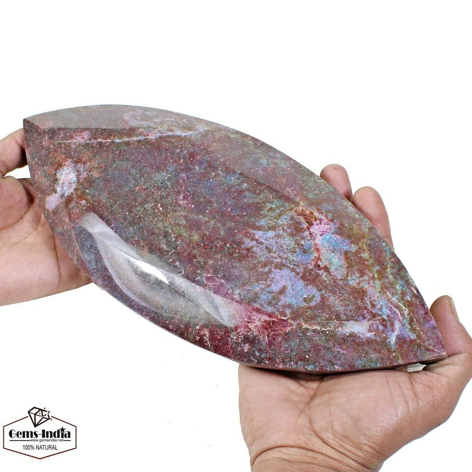3.1 Kilo Natural Red Ruby Untreated Madagascar Marquise Large Gemstone W Stand