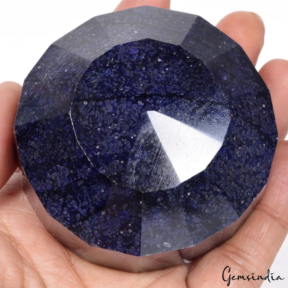 Thumbnail: 2250 Ct Natural Blue Sapphire Round Cut Earth Mined Loose Museum Size Gemstone