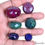 サムネイル： 647 Ct/6 Pc Natural Ruby Emerald Sapphire Round Cut Loose Drilled Gemstone Beads