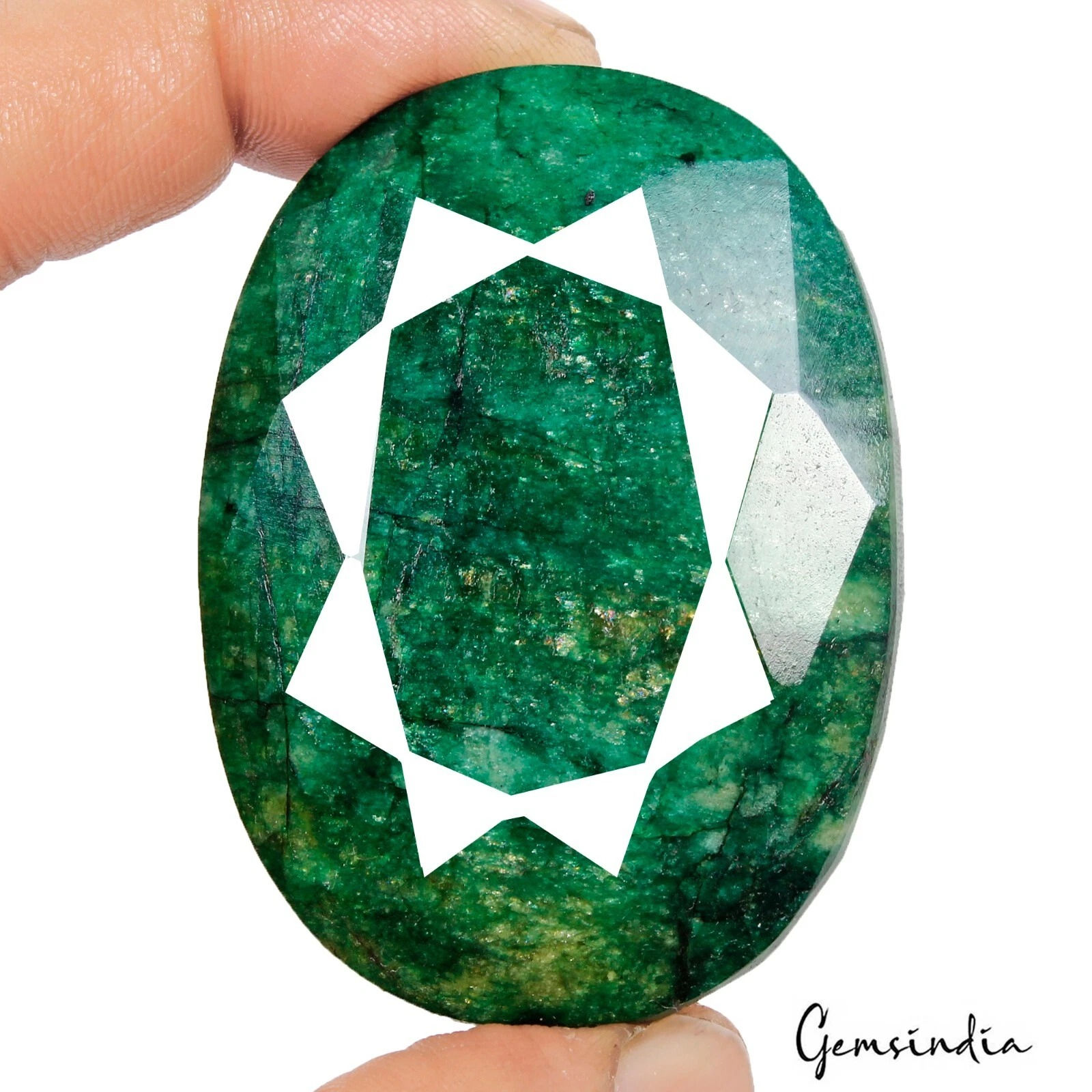 700 Ct Natural Finest Green Brazilian Emerald Oval Cut Faceted Earth Mined Gems