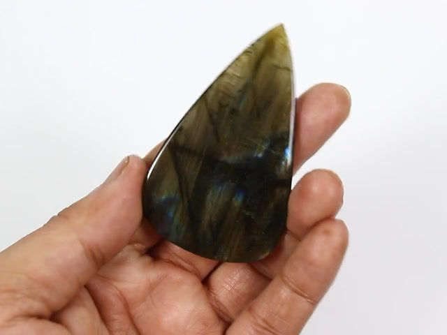 Miniaturbild: 177.60 Ct Natural Untreated Multi Shine Labradorite Pear Cab Certified Gemstone