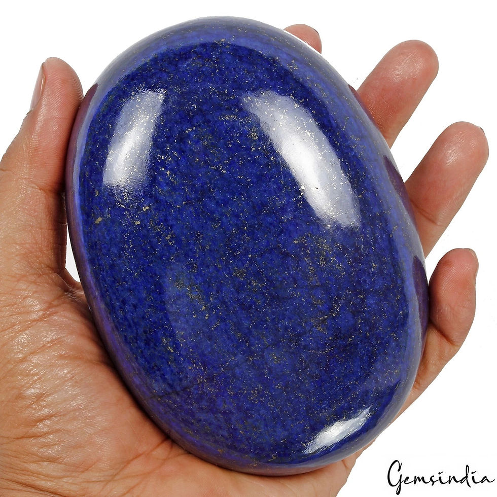 Thumbnail: Large 4300 Ct Natural Blue Lapis Lazuli With Gold Flecks Oval Cabochon Gemstone