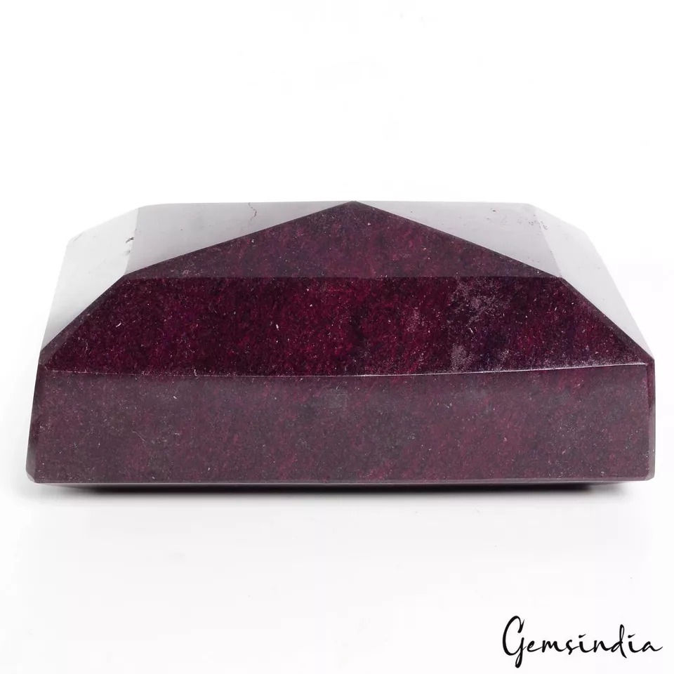 Thumbnail: 3.7 Kilo Natural Huge Red Ruby 7 in Octagon Cut Earth Mined For Gallery Gemstone