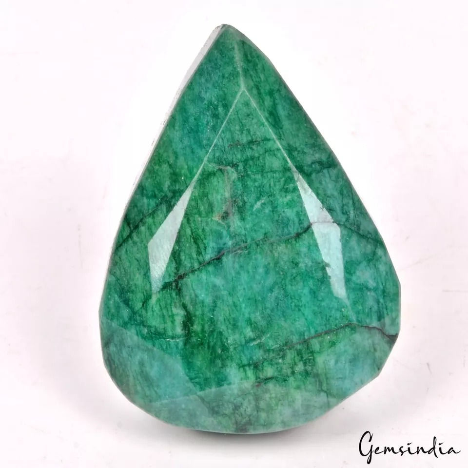 Thumbnail: 520 Cts Natural Green Blue Brazilian Emerald Pear Cut Loose Earth Mined Huge Gem