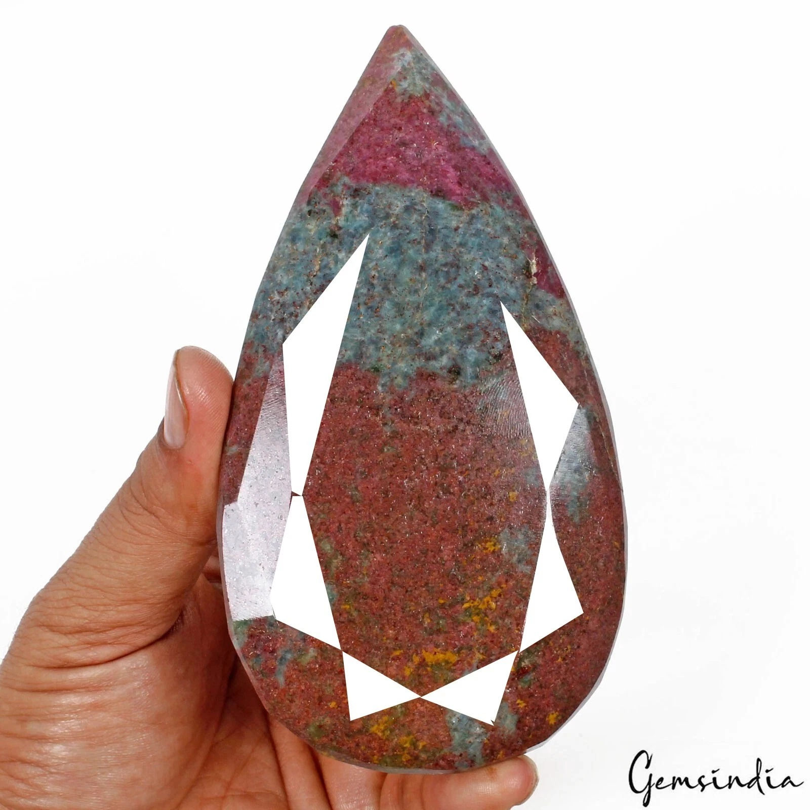 3300 Ct Natural Untreated Red Blue Green Ruby Kyanite Earth Mined Pear Cut Gems