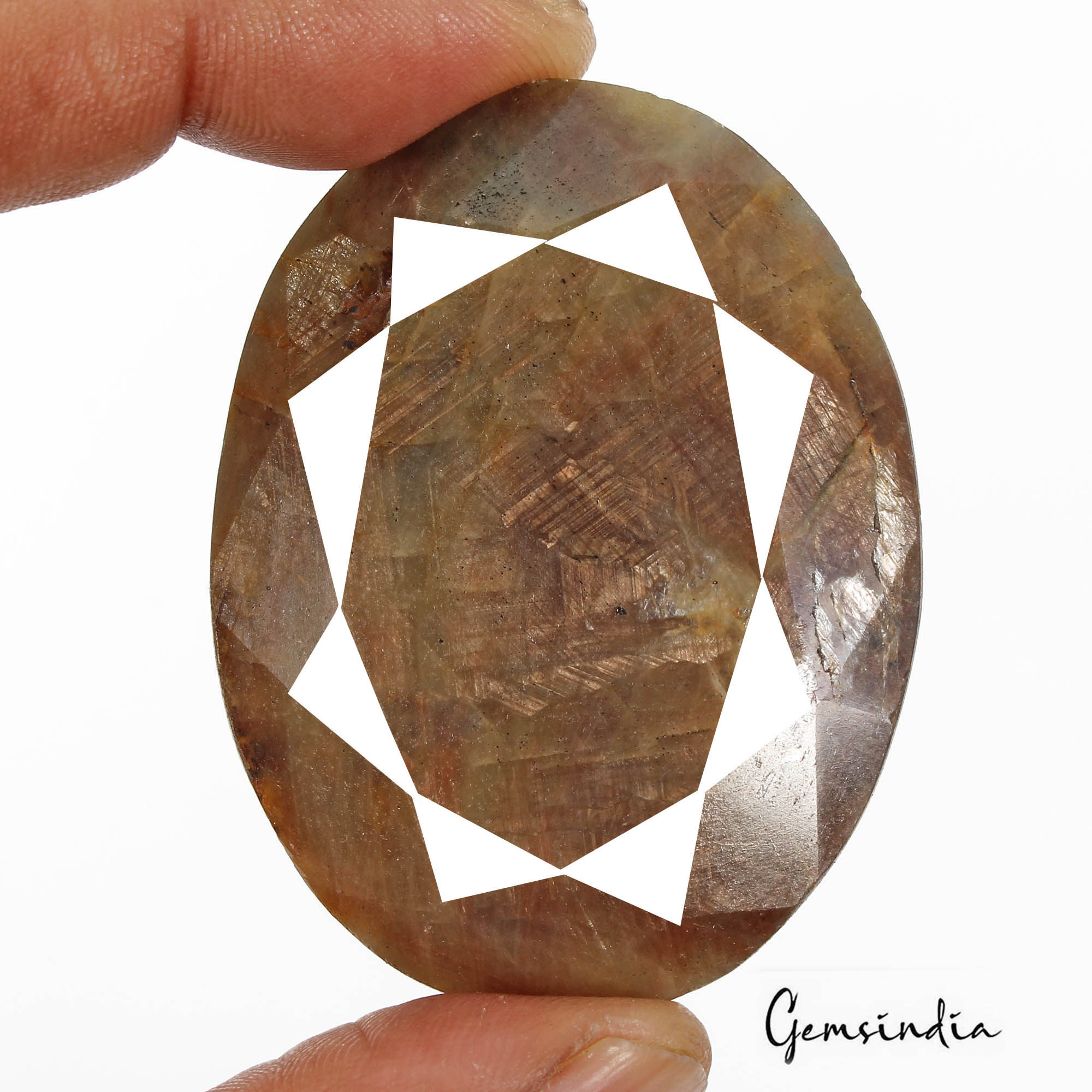 270 Cts Natural Untreated Brown Sapphire Oval Faceted Cut Loose Madagascar Gem