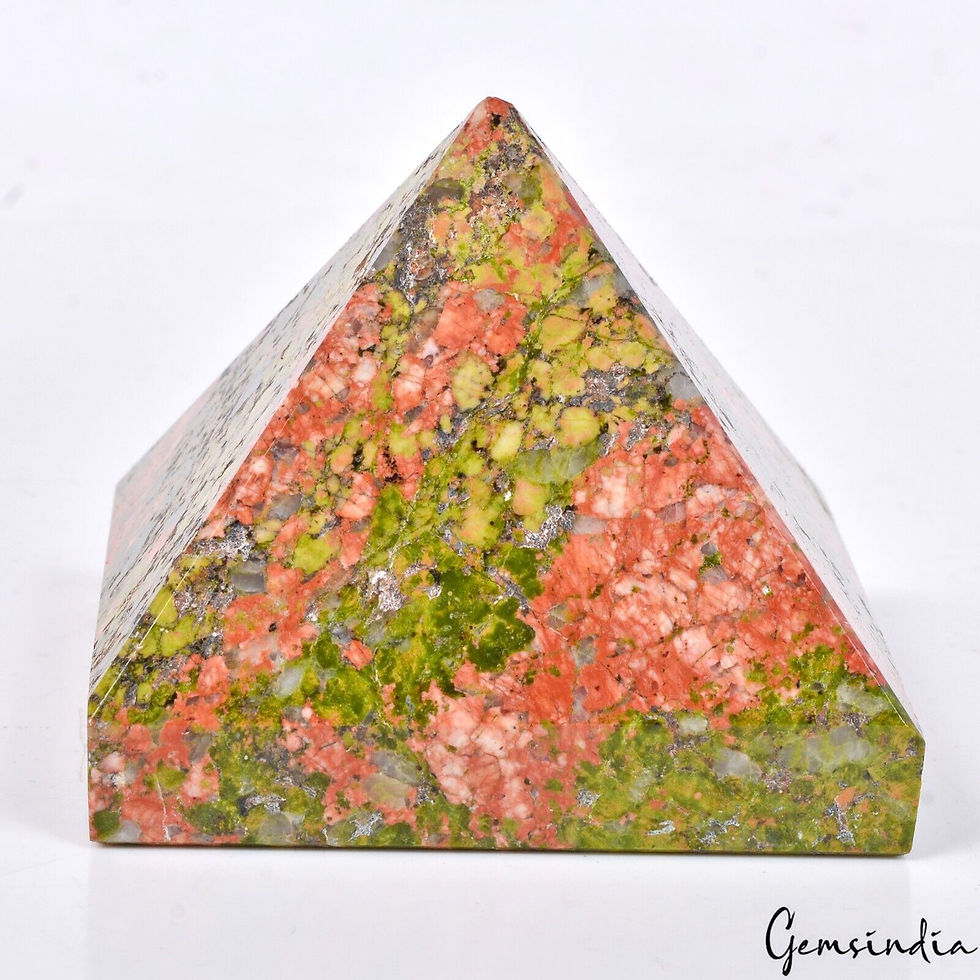 Miniaturbild: 1.75" Unakite Jasper Crystal Healing Mineral /Reiki Healing Gemstone Pyramid