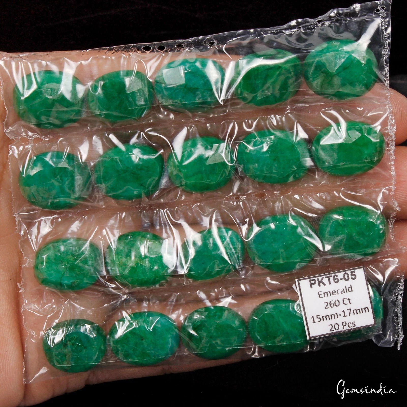 Certified 260 Cts/20 Pcs Natural Brazilian Green Emerald Oval Cut Loose Gems Lot