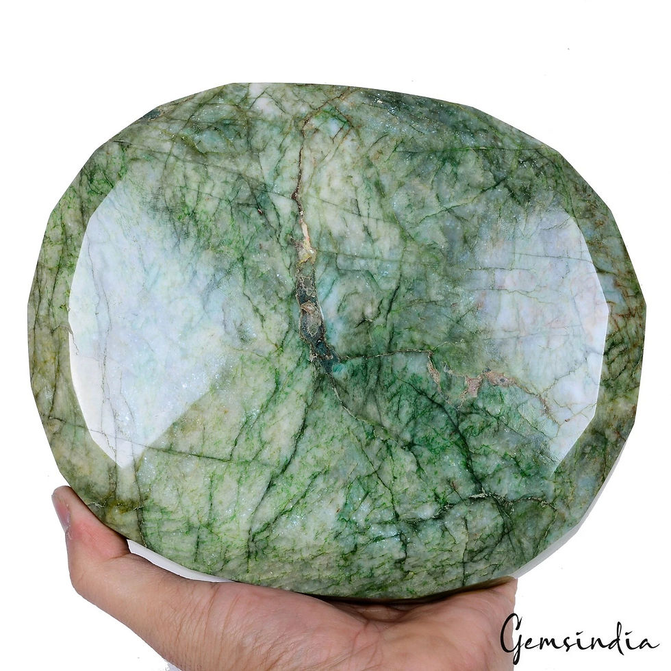 Thumbnail: Huge3.3 Kg Natural Brazilian Green Emerald Oval Earth Mined Museum Size Gemstone