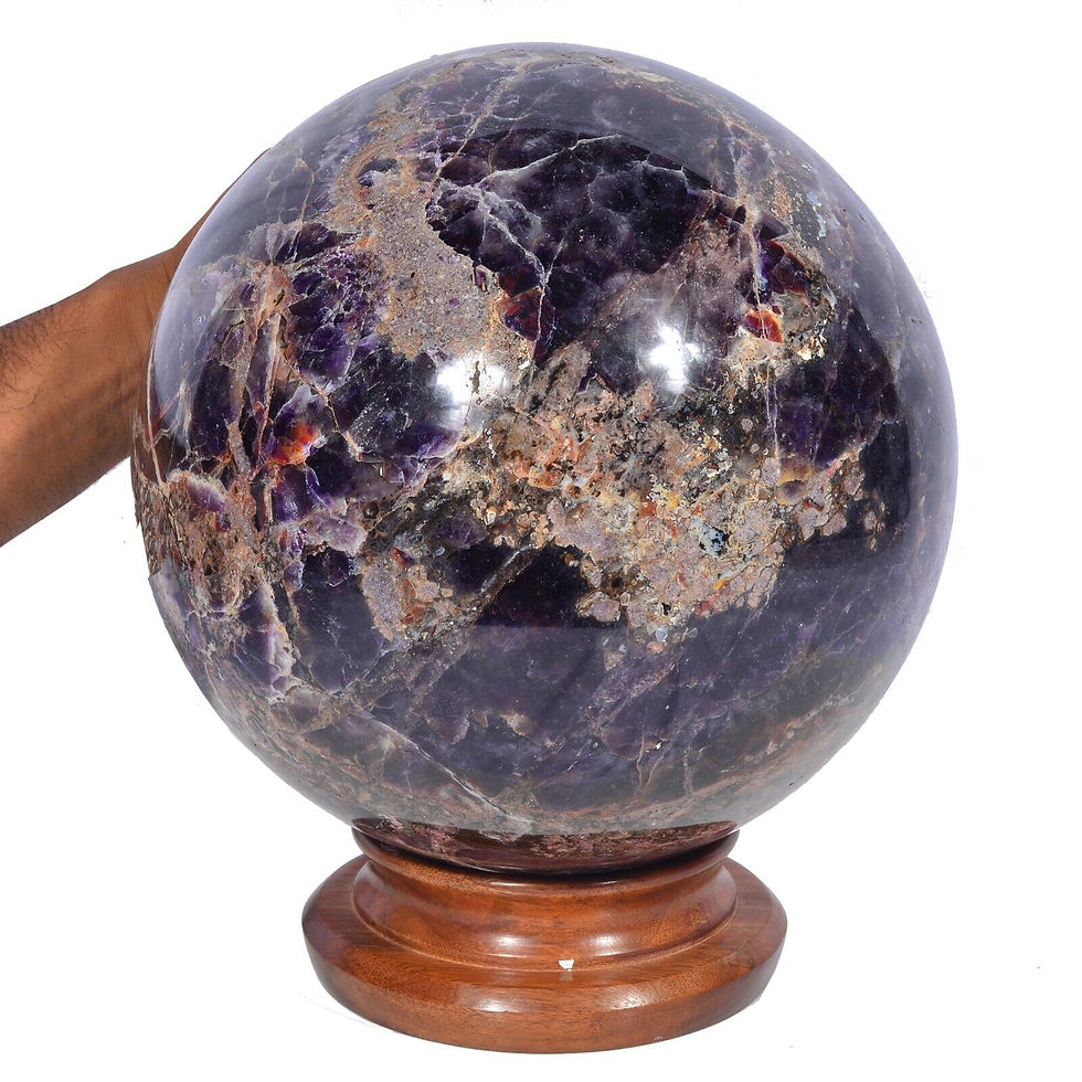 Miniatura: X Large 19.8 Kilo Natural Amethyst Crystal Mineral Sphere Gem /Home Decor~9.5"