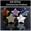 Thumbnail: 365 Ct/5 Pcs Natural Multi Gems Christmas Stars Crystal Healing Pendants 1.5"