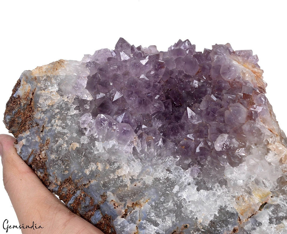 Miniatura: 2 Kilo Natural Purple Uruguay Amethyst Crystal Cluster Rough Rock Geode Specimen