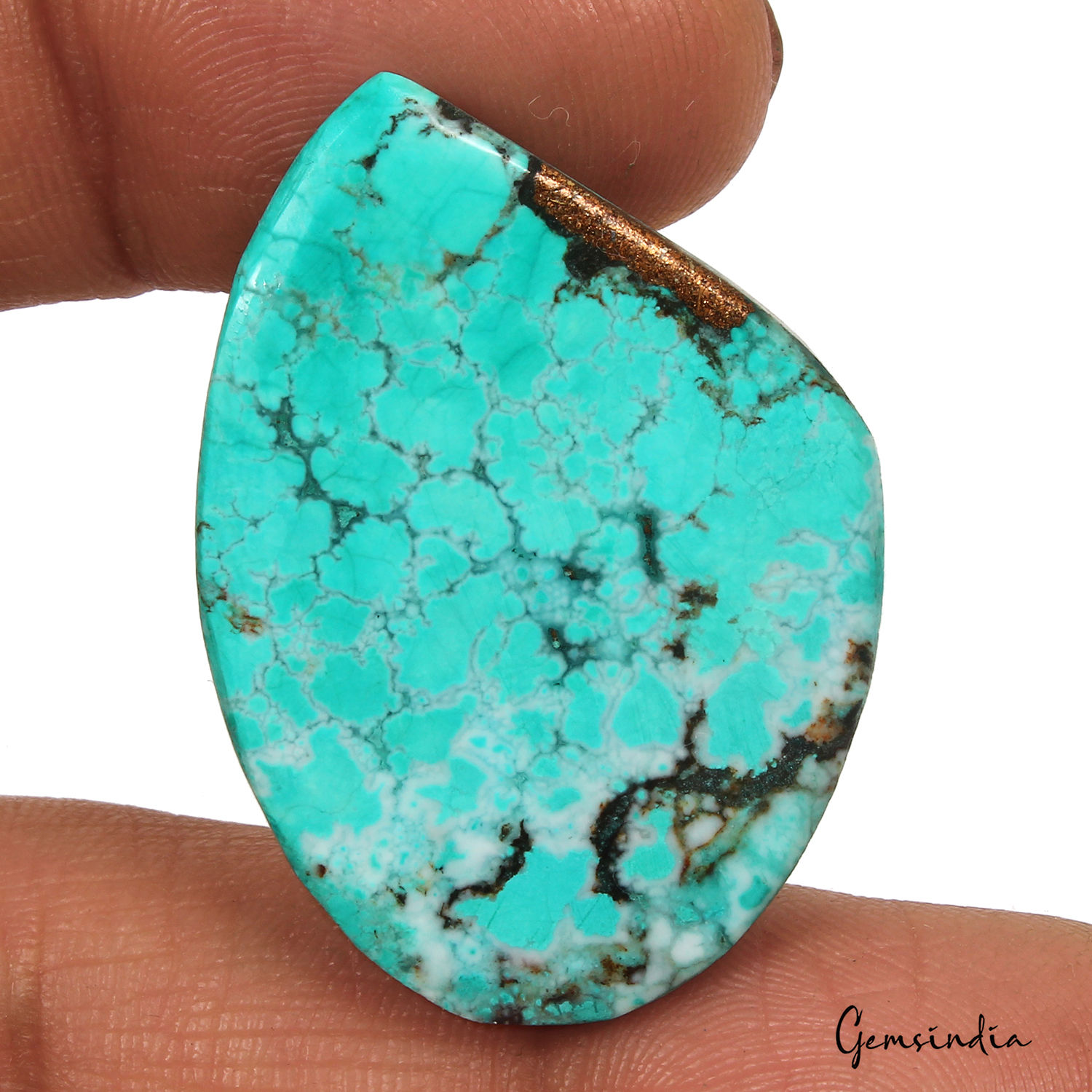 40.70 Ct Natural Arizona Blue Turquoise Fancy Cab Loose Gems From United State