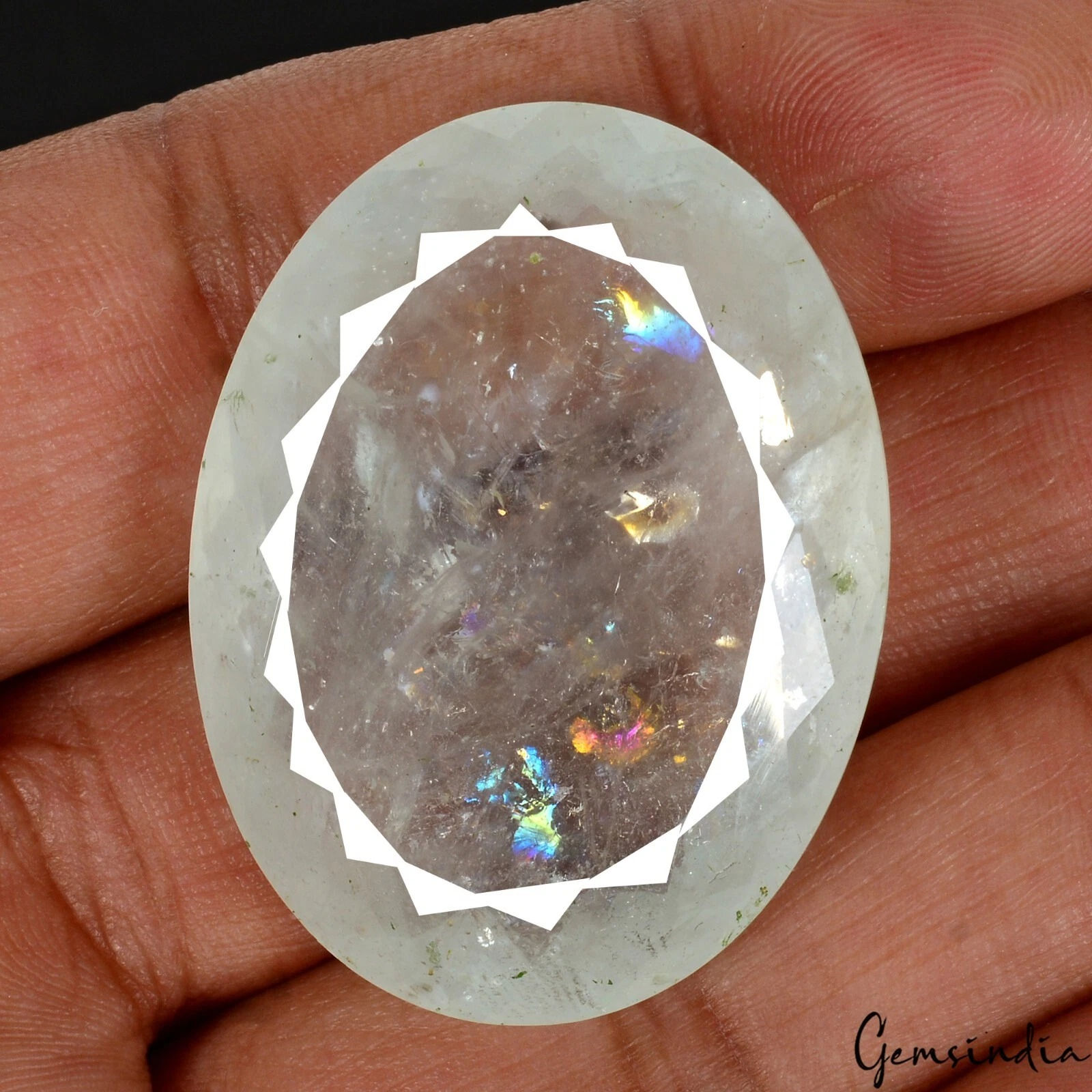 IGL&I Certified 97.10 Ct Natural Rainbow Shine Blue Aquamarine Oval Cut Rare Gem