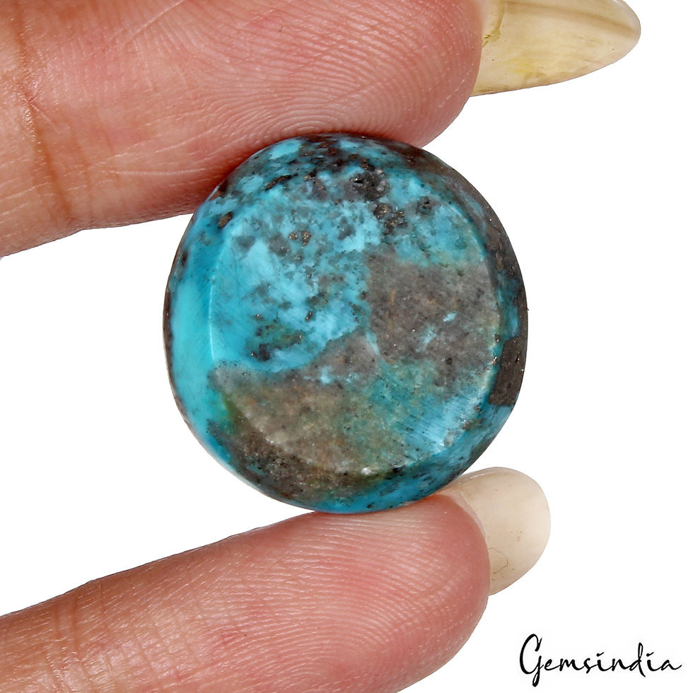 サムネイル： 41.95 Ct Certified Natural Iranian Turquoise Rare Top Quality Untreated Gemstone