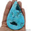 Thumbnail: AAA 370CT Blue USA Arizona Turquoise Loose Pear Cabochon Huge Size Gemstone~94mm