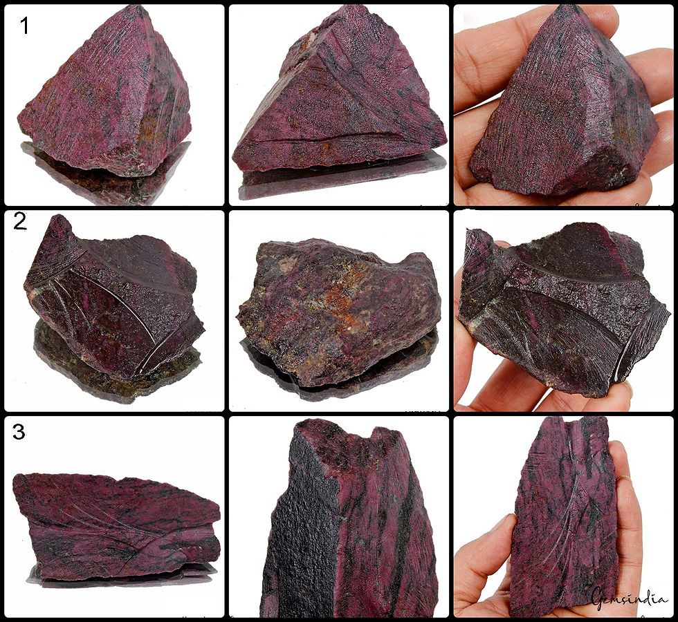Miniature : Certified 1600 Ct/4Pcs Natural Untreated Red Ruby Raw Uncut Rough Wholesale Gems