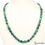 Thumbnail: 169.00 Ct Natural Green Emerald Oval Cab Center Drilled Beaded Handmade Necklace
