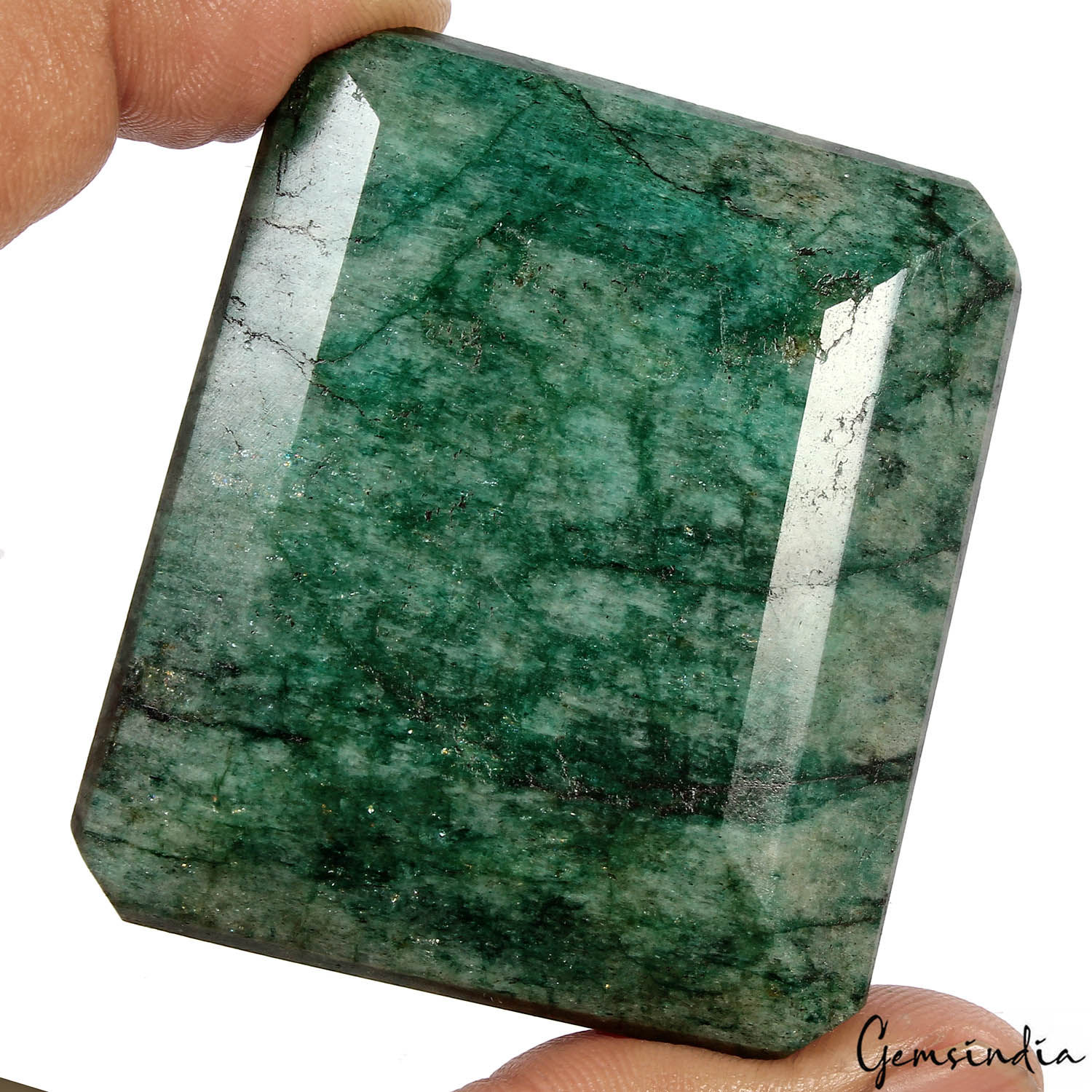 850 Ct Natural Green Brazilian Emerald Octagon Cut Faceted Earth Mined Gemstone