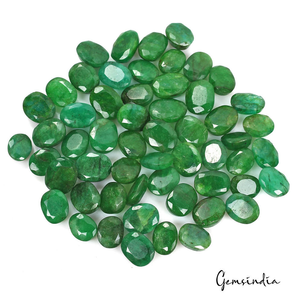 Certified 560 Cts/56 Pcs Natural Brazilian Top Green Emerald Oval Loose Gems Lot
