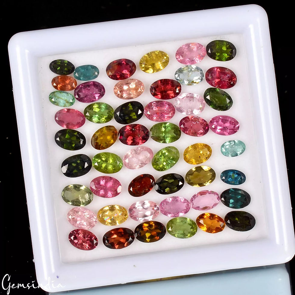 Certified 20 Ct/49Pcs Natural Multi Color Tourmaline Oval Cut Precious Gems Lot