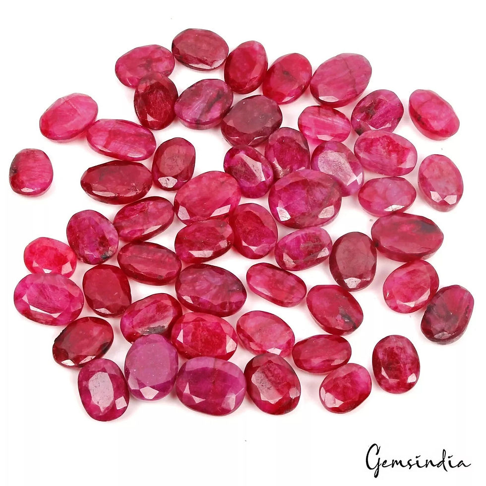 Thumbnail: 480 Ct Natural Red Pink Beryl Bixbite Oval Cut Faceted Loose Gems Lot From USA