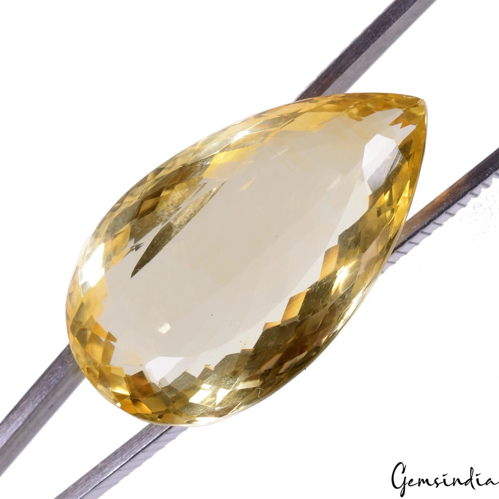 Natural Untreated Pear Faceted Cut Citrine Loose Gemstone For Jewelry 34.00 Cts