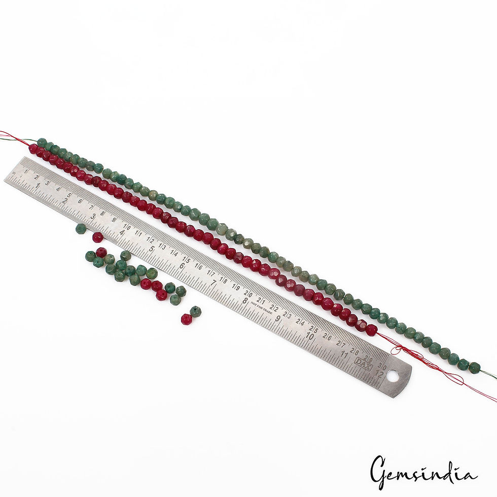 Thumbnail: 360 Ct/114 Pcs Natural Red Green Quartz Round Cut 7mm-8mm Drill Bead For Jewelry